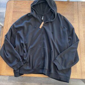 Skims Washed Onyx 4X Fleece Lounge Men's Relaxed Zip Up Hoodie Sweatshirt 308